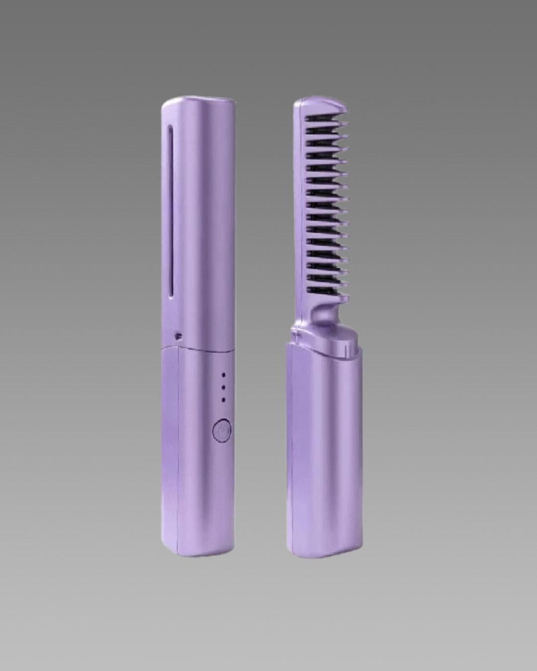 Portable Mini Hair Straightener Cordless Rechargeable with Hot Comb