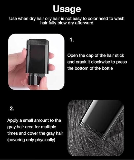 Waterproof and Sweat-Proof Grey Hair Coverage for Men & Women